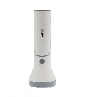 RECHARGEABLE TORCH LAMPAS-8 3W+1,4W 190Lm 6000K (COOL WHITE) WHITE & GREY  5000420 VITO