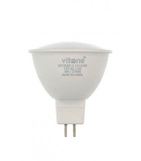 LED BULB SPOTLED-2 GU5.3 MR16 6W 486Lm 2700K (WARM WHITE) 12VDC  1513700 VITO