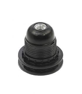 E27 BAKELITE LAMPHOLDER BLACK FULL THREADED WITH 2 RINGS 7310020 VITO