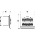 EXHAUST FAN Φ100x60mm 12W 100m3/h 35Db WHITE VENTI GRIL  8005100 VITO
