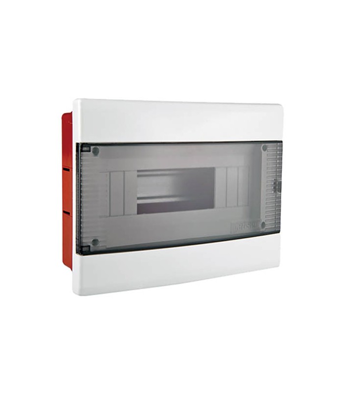 FUSE BOX RECESSED MOUNTED 1 LINE 2-6 POSITIONS WITH SEMI TRANSPARENT DOOR 8005980 VITO
