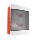 FUSE BOX RECESSED MOUNTED 2 LINES 16 POSITIONS WITH SEMI TRANSPARENT DOOR 8006010 VITO