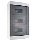 FUSE BOX SURFACE MOUNTED 3 LINES 36 POSITIONS WITH SEMI TRANSPARENT DOOR 8006110 VITO