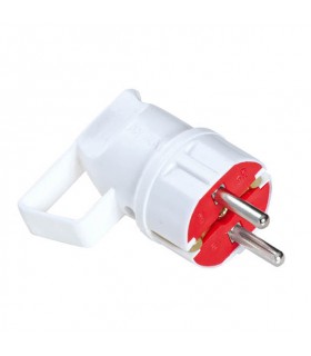 MALE SCHUCKO PLUG BACK SIDE CONNECTION WITH GRIP IP20 WHITE 8006520 VITO