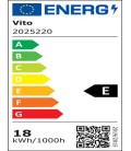 LED ROUND PANEL SURFACE MOUNTED PETRA-R Φ224x35mm 18W 1818Lm 6500K (COOL WHITE) WHITE 2025220 VITO