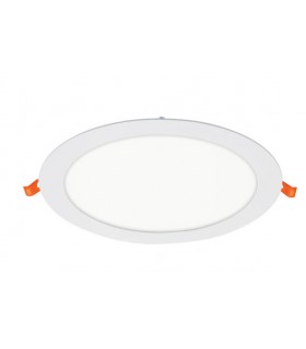 LED ROUND PANEL SLIM RECESSED LENA-RX Φ220x20mm 18W 1692Lm 3000K (WARM WHITE) WHITE 2023970 VITO
