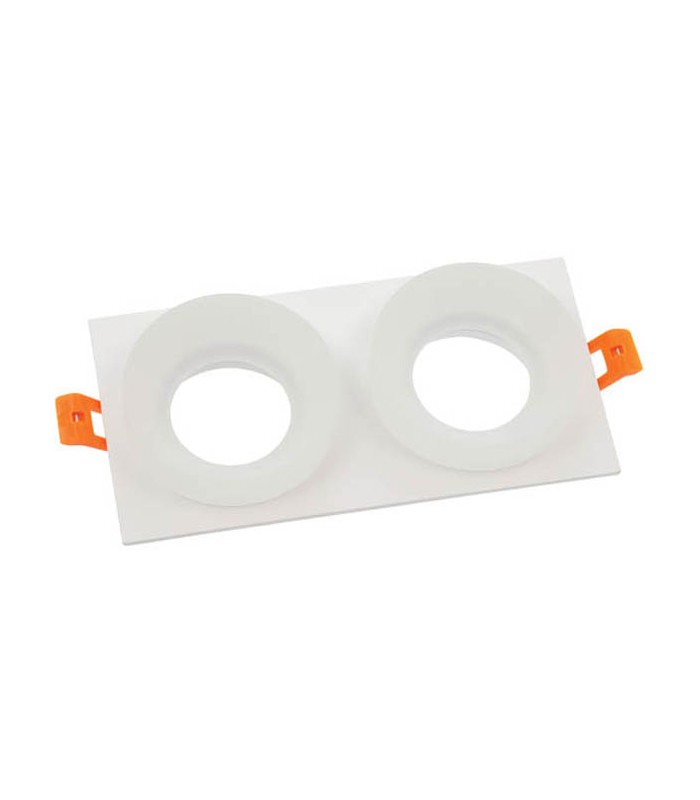 SPOT LIGHT FIXTURE RECESSSED MOUNTED DOUBLE DONNA 01D GU10 182x92x45mm WHITE  2012820 VITO