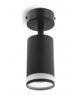 SPOT LIGHT FIXTURE SURFACE MOUNTED LUMO-C GU10 ADJUSTABLE ANGLE Φ55x100mm BLACK & TRANSPARENT 2102240 VITO