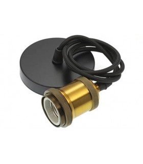 PENDANT WITH 1M CABLE ESTELLE-C E27 MAT GOLDEN + BLACK  7320170 VITO