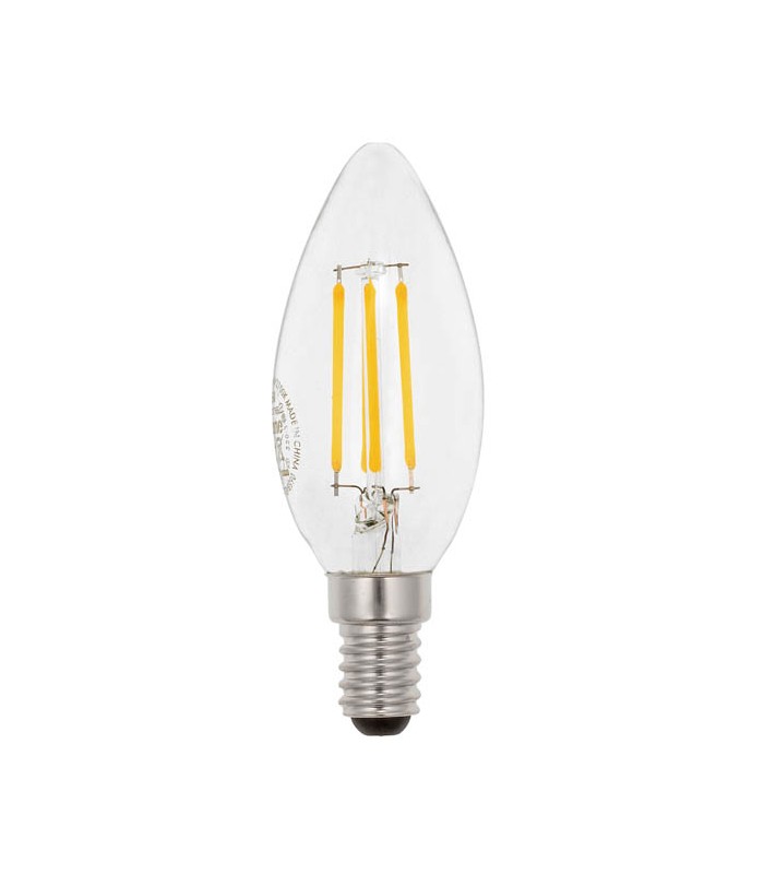 LED FILAMENT BULB LEDISONE-2-CLEAR C35 4W 738Lm E14 4000K (NATURAL WHITE)  1518230 VITO - VITO EUROPE