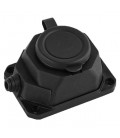 1 GANG RUBBER GROUNDED WALL PLUG SOCKET WITHOUT CABLE IP44 BLACK 8006640 VITO