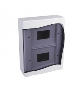 FUSE BOX SURFACE MOUNTED 2 LINES 24 GANG WITH SEMI TRANSPARENT DOOR HALOGEN FREE IP40 ISI-240000024102022 VITO