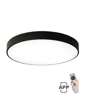 LED CEILING ROUND LIGHTING FIXTURE FINESSE R1-60 φ600*H50 60W DIMMABLE+MOBILE BLACK 2026130 VITO