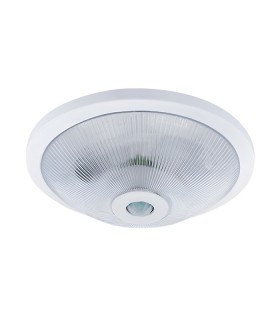 SURFACE MOUNTED PLASTIC PLAFON WITH PIR SENSOR 2xE27 LIKYA P Φ290x100mm WHITE 2022661 VITO