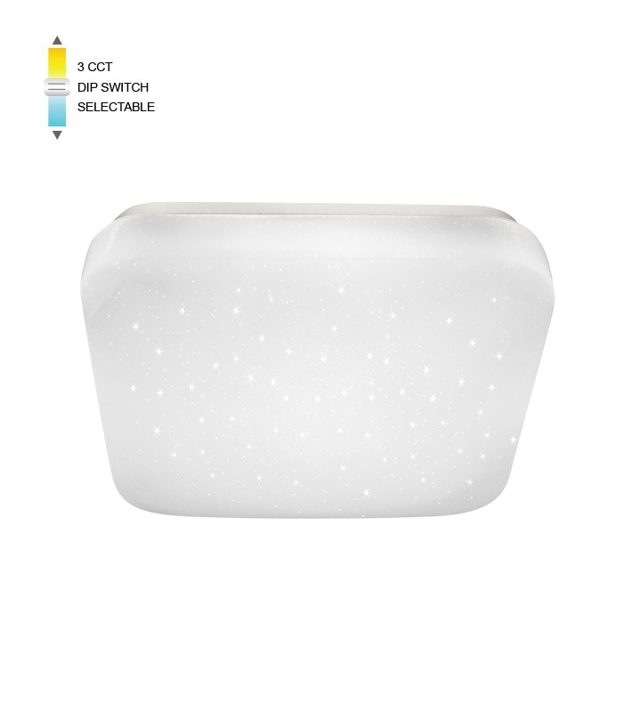 STAR EFFECT LED CEILING LAMP COSMOS S-27 275*275*H60 12W 3xCCT-DIP 2027650 VITO