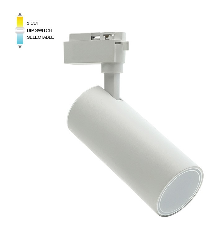 LED TRACKLIGHT MONOLINO-C20 20W COB 3CCT (3000K/4000K/6000K) 1800LM Φ63X132 WHITE 2103070 VITO