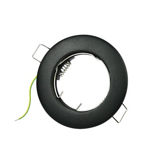 MINI DOWNLIGHT METALLICA-E GU10 Φ56MM BLACK ROUND EARTH-LINE 2013130 VITO