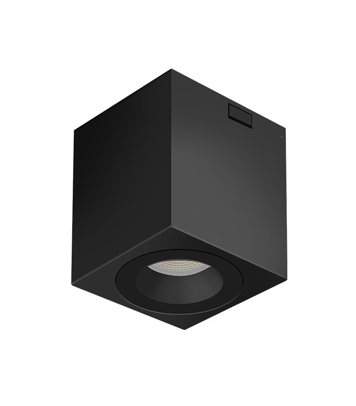 LED CEILING SPOT CUBIX-A 9W 3xCCT (3000K/4200K/6500K) 1080Lm 30°-ADJUSTABLE IP20 9*9*10CM BLACK 2103120 VITO