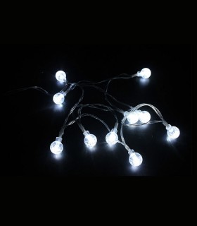 CHRISTMAS LIGHTING NATALE-12 BULB 10LED 6400K 1M 2xAA IP20 TRANSPARENT WITH TIMING FUNCTION 5620671 VITO