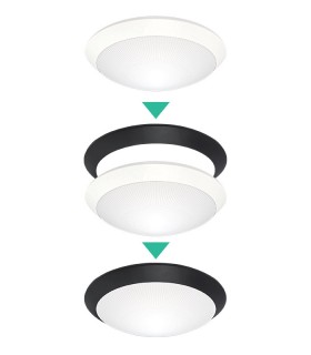CEILING LAMP WITH MICROWAVE SENSOR JULIA-MS E27 φ300*H90 IP54 2RINGS INCLUDED 2027810 VITO