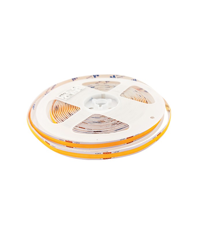 COB LED STRIP LEDStrip+ 24V 320xCOB 12W/m AMBER 1080Lm/m IP20 3M Tape 8mm 5m/roll  Cut Size 5cm 5540595 VITO