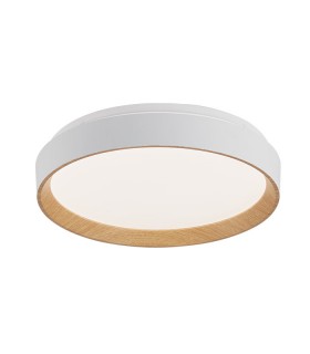 LED CEILING LAMP EMILIA R45 Ø480xH65 45W 3xCCT (3000K/4000K/6500K) 4275Lm MAT WHITE+WOODEN 2027900 VITO