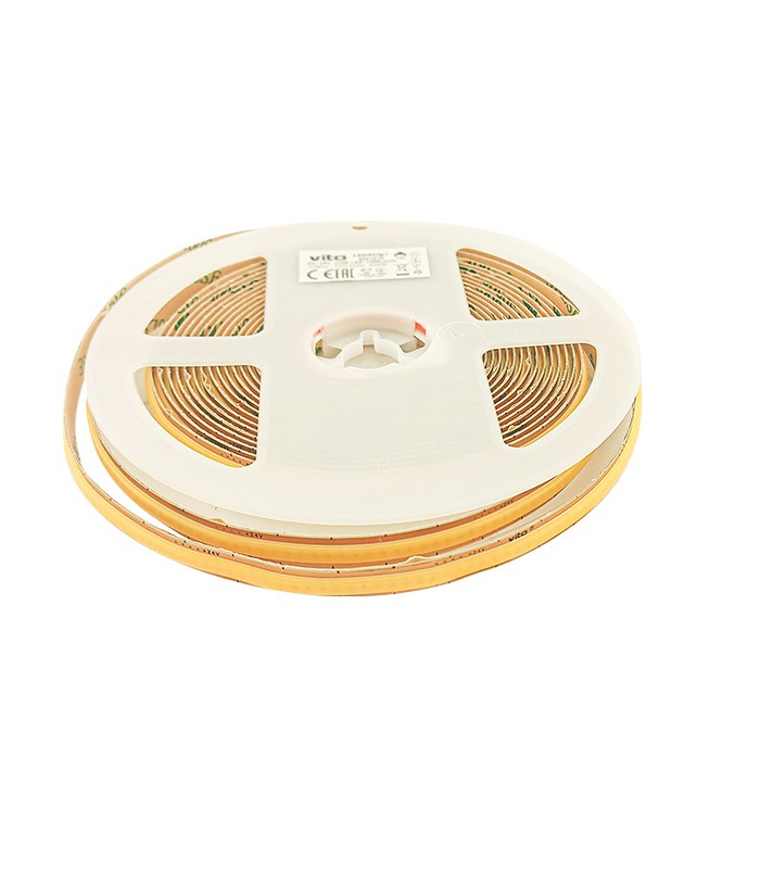 COB LED STRIP LEDStrip+ 24V 720xCOB 4000K 12W/m 1200Lm/m IP20 3M Tape 8mm 5m/roll  CUT FREE 5541070 VITO