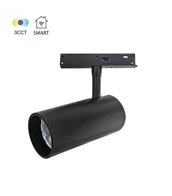 MAGNETIC LED TRACK LAMP MAGNA-H S1 20W 3CCT (3000K/4000K/6000K) 1900Lm 24° 6x14CM 48V 2102153 VITO