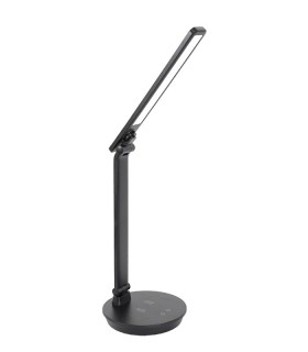 HOME&OFFICE LED DESK LAMP MEGATRON 5W 3CCT(3500K/5000K/6500K) 300Lm BLACK STEPLESS WIRELESS PHONE CHARGING-DIM 5V-USB 5301700 VI