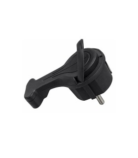 PLUG WITH HANDLE SLIMMY 16A 250V BLACK EARTH FLAT SCHUKO 8002910 VITO