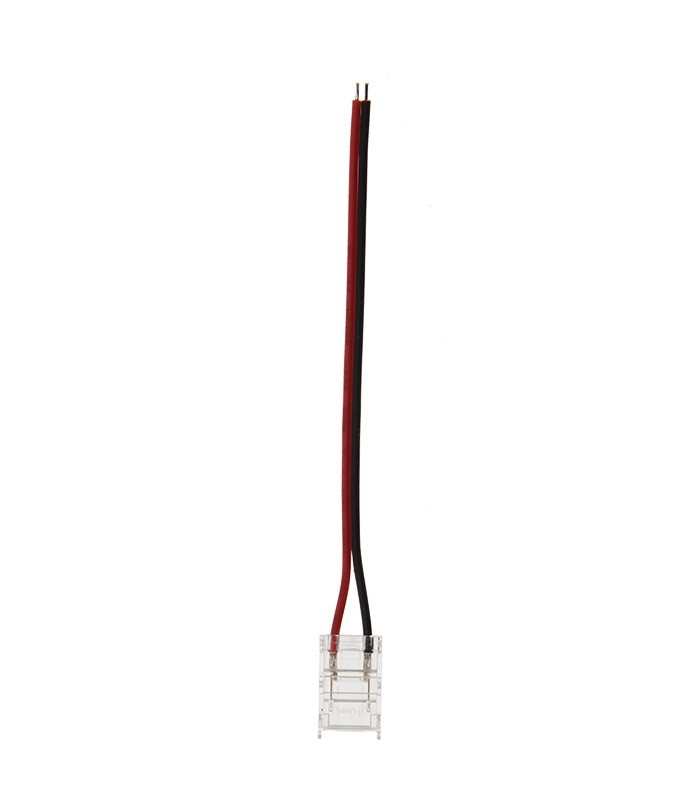 LED STRIP CONNECTOR CONMS8 8MM-SINGLE WITH 10CM CABLE TRANSPARENT 2PCS-BAG 5520312 VITO