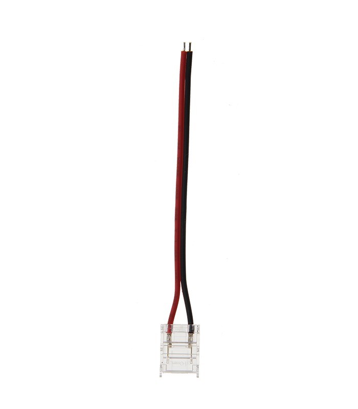 LED STRIP CONNECTOR CONMS10 10MM-SINGLE WITH 10CM CABLE TRANSPARENT 2PCS-BAG 5520313 VITO