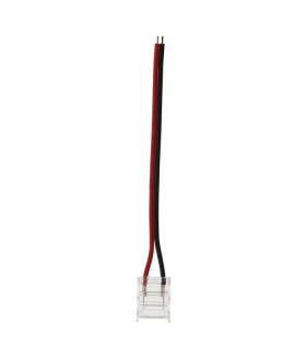 LED STRIP CONNECTOR CONMS10 10MM-SINGLE WITH 10CM CABLE TRANSPARENT 2PCS-BAG 5520313 VITO