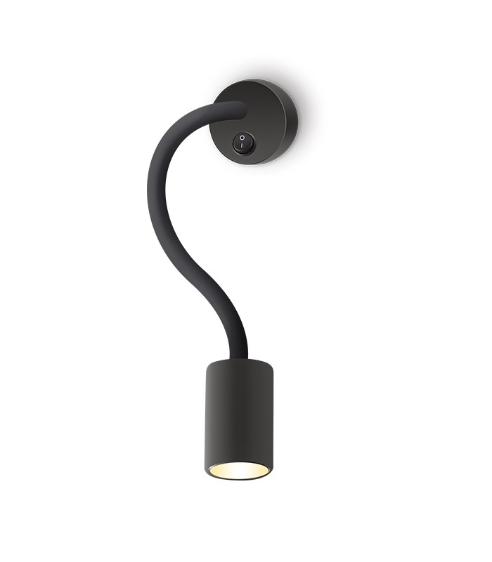 LED WALL SPOT LIGHT FELIX-A 4W 3000K 264Lm ø60*380MM BLACK 2103480 VITO