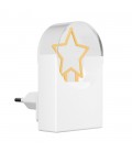 MINI LED NIGHT LAMP STAR 0.5W 2700K WHITE 220V EU.PLUG STAY-ON MODE 5200680 VITO