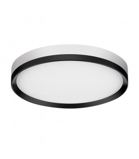 PLASTIC LED BULKHEAD PLUTO 30W 3CCT (3000K/4000K/6500K) 3300Lm Ø280*38MM IP44 BLACK   3401300 VITO
