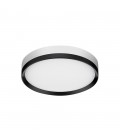 PLASTIC LED BULKHEAD PLUTO 24W 3CCT (3000K/4000K/6500K) 2640Lm Ø220*38MM IP44 BLACK   3401280 VITO