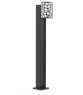 LED OUTDOOR GARDEN LIGHT WITH POLE BILBAO-B80 8W 300Lm 4000K (NATURAL WHITE) IP44 Φ89x145x800mm BLACK & WHITE 3241460 VITO