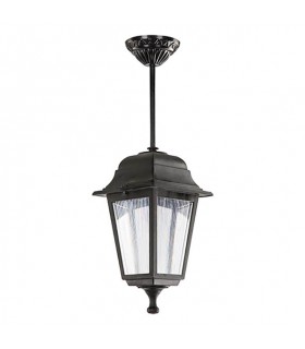 OUTDOOR PENDANT LIGHT BERGAMO-H E27 BLACK IP44 PLASTIC 160x160x460mm BLACK 3241870 VITO