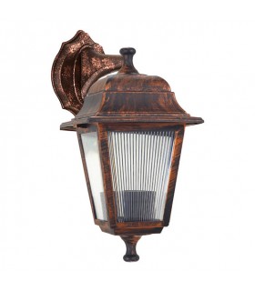 OUTDOOR WALL LIGHT BERGAMO-W E27 BLACK IP44 PLASTIC 200x340mm ANTIQUE 3241920 VITO