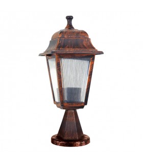 OUTDOOR GARDEN LIGHT BERGAMO-40 E27 IP44  PLASTIC Φ170x400mm ANTIQUE 3241890 VITO