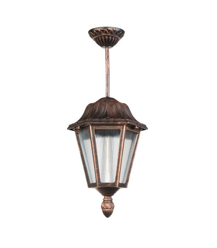 OUTDOOR PENDANT LIGHT VERONA-H E27 P44 PLASTIC 240x240x500mm ANTIQUE 3242110 VITO