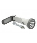 RECHARGEABLE TORCH LAMPAS-8 3W+1,4W 190Lm 6000K (COOL WHITE) WHITE & GREY  5000420 VITO