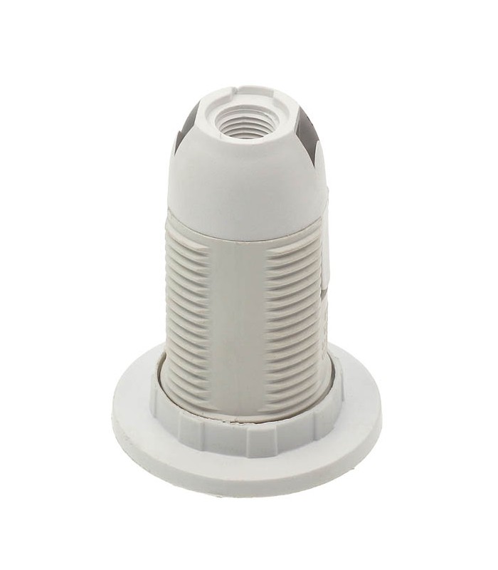 E14 PLASTIC LAMPHOLDER WHITE PRESSED END BASE FULL THREADED WITH 2 RINGS 7300030 VITO