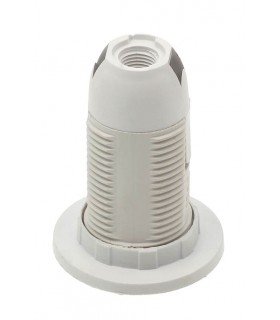 E14 PLASTIC LAMPHOLDER WHITE PRESSED END BASE FULL THREADED WITH 2 RINGS 7300030 VITO