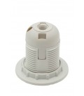 E27 PLASTIC LAMPHOLDER WHITE PRESSED END BASE FULL THREADED WITH 2 RINGS 7300010 VITO