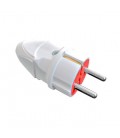 MALE SCHUCKO PLUG BACK SIDE CONNECTION IP20 WHITE 8006500 VITO