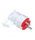 MALE SCHUCKO PLUG BACK SIDE CONNECTION WITH GRIP IP20 WHITE 8006520 VITO