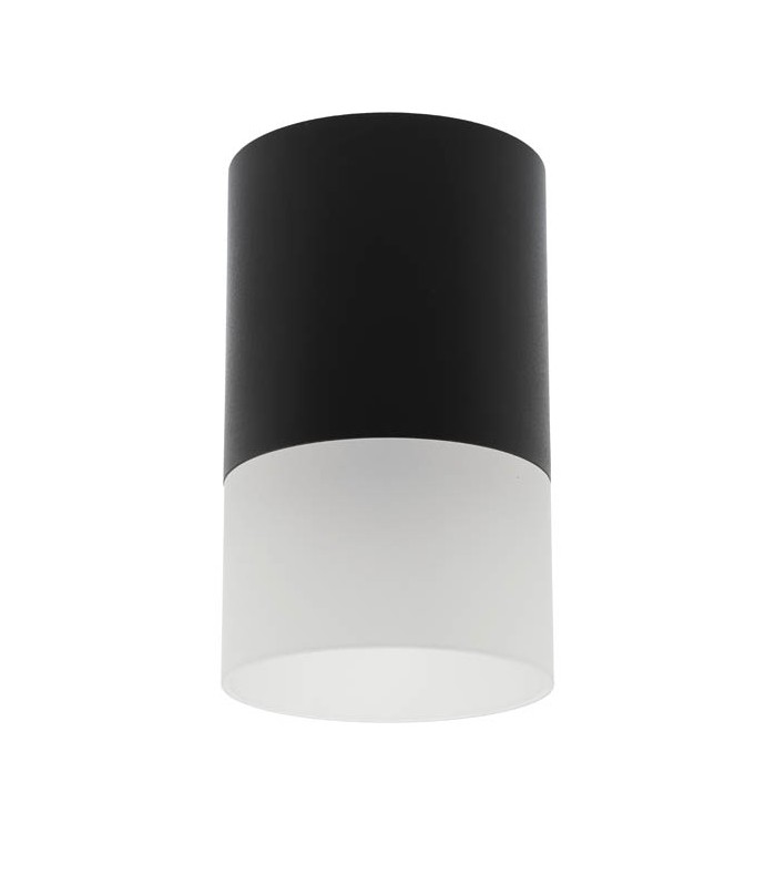 SPOT LIGHT FIXTURE SURFACE MOUNTED DONNA AB GU10 Φ80x145mm BLACK & TRANSPARENT 2012860 VITO