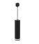 TRACK LIGHT GU10 MONOPHASE PENDANT BLACK WITH TRANSPARENT RING LUMO P Φ55x200mm 2102280 VITO